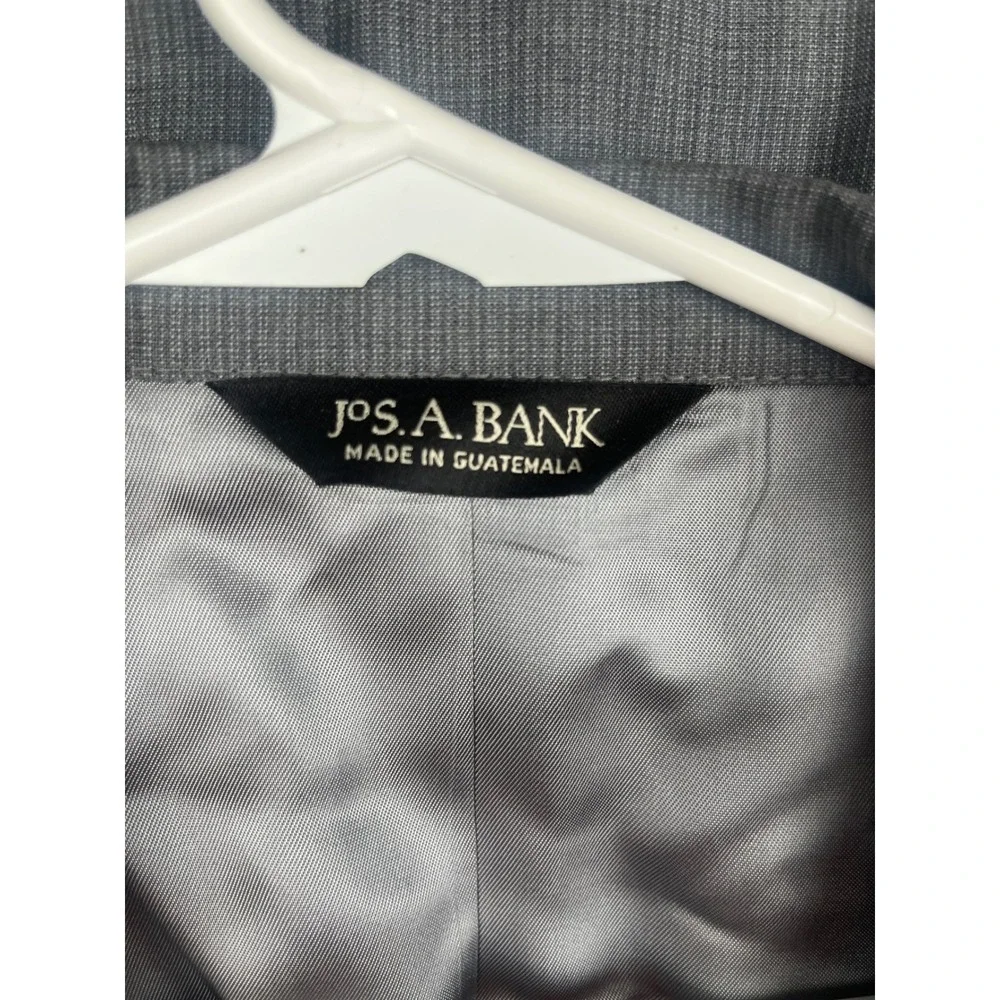 Jos. A. Bank Suit Mens Grey Textured 2 Piece Blazer Trousers Set 41x29.5